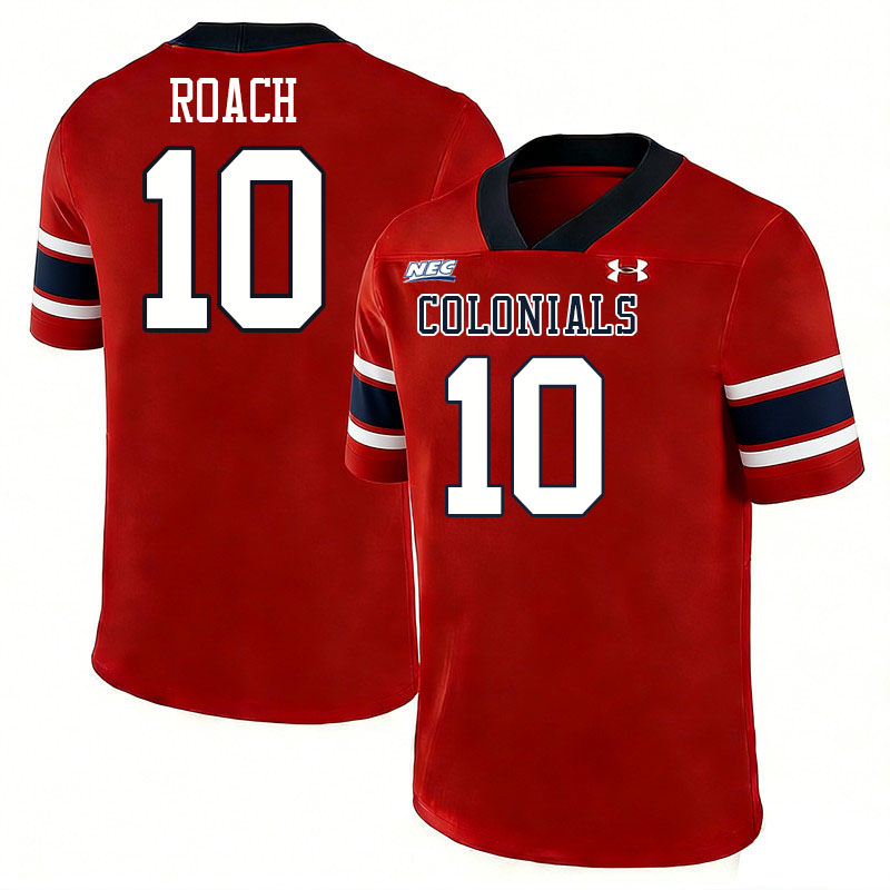Robert Morris Colonials #10 Noel Roach College Football Jerseys,Uniforms Stitched-Red